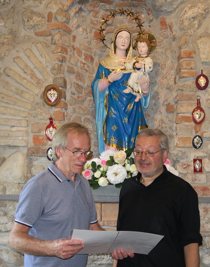 Visita del nuovo parroco di Busnago al Santuario della Rocchetta di Porto D'Adda